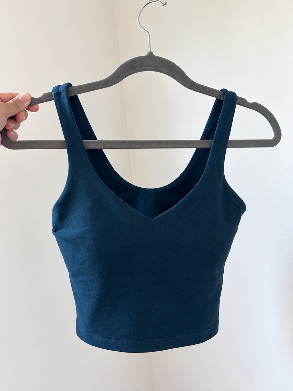 lululemon athletica Teal V-Neck Cropped Tank